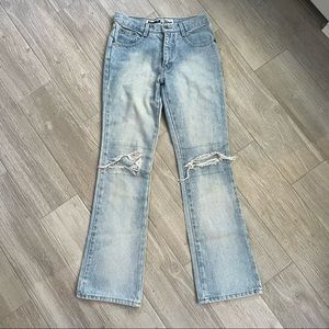 Liquid X Low Waisted Ripped Jeans Size S